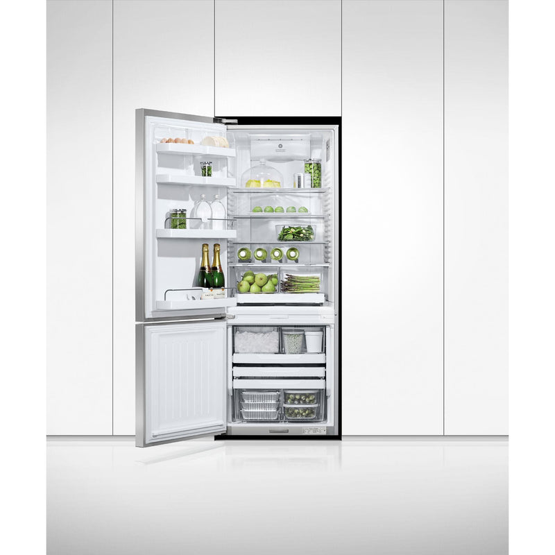 Fisher & Paykel 25-inch, 13.4 cu. ft. Counter-Depth Bottom Freezer Refrigerator with Water Dispenser RF135BDLUX4 N IMAGE 4