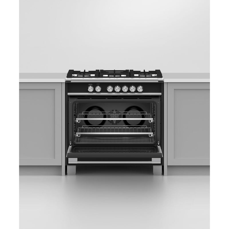 Fisher & Paykel 36-inch Freestanding Gas Range with AeroTech™ Technology OR36SCG4B1 IMAGE 4