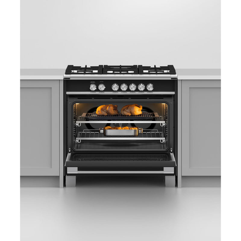 Fisher & Paykel 36-inch Freestanding Gas Range with AeroTech™ Technology OR36SCG4B1 IMAGE 5