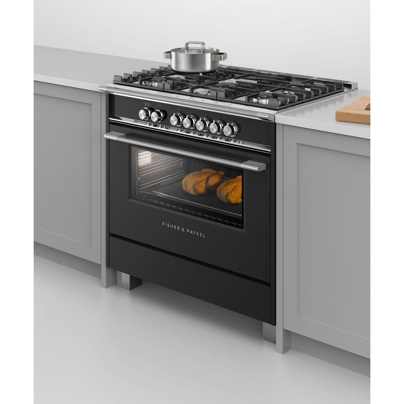 Fisher & Paykel 36-inch Freestanding Gas Range with AeroTech™ Technology OR36SCG4B1 IMAGE 9