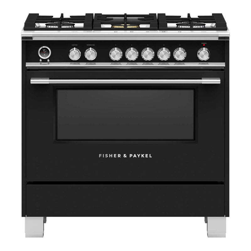 Fisher & Paykel 36-inch Freestanding Dual-Fuel Range with Aero Pastry™ OR36SCG6B1 IMAGE 1