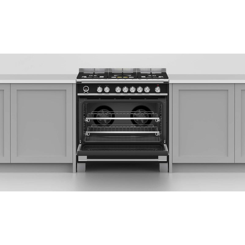 Fisher & Paykel 36-inch Freestanding Dual-Fuel Range with Aero Pastry™ OR36SCG6B1 IMAGE 5