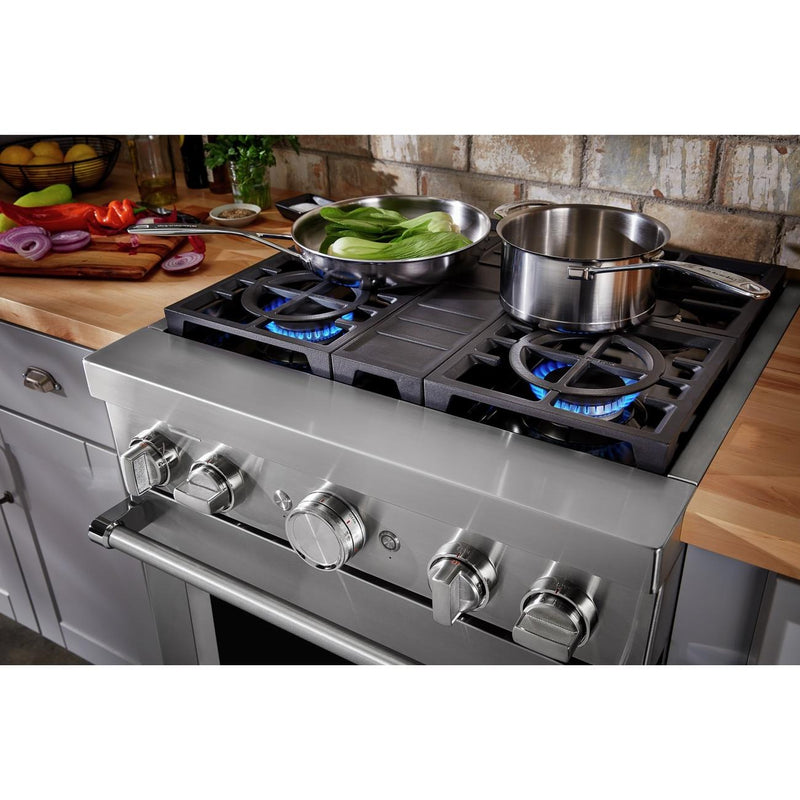 KitchenAid 30-inch Freestanding Dual Fuel Range with Even-Heat™ True Convection KFDC500JSS IMAGE 14