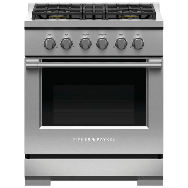 Fisher & Paykel 30-inch Freestanding Gas Range with Dual Flow Burners™ RGV3-304-N IMAGE 1