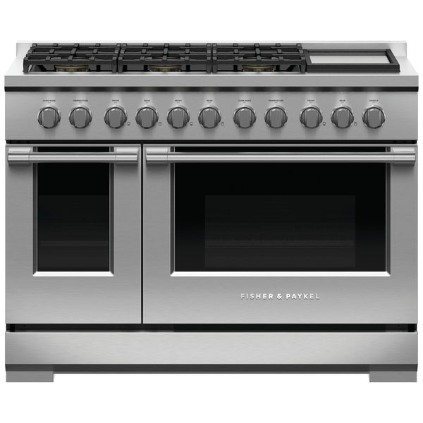 Fisher & Paykel 48-inch Freestanding Gas Range with Griddle RGV3-486GD-L IMAGE 1