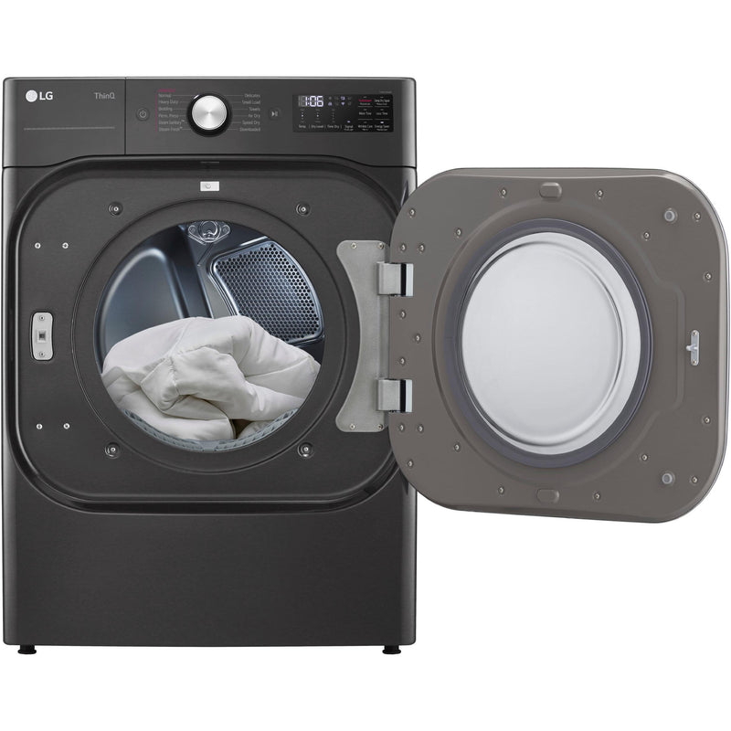 LG 9.0 Cu. Ft. Electric Dryer with Steam and Built-In Intelligence DLEX8900B IMAGE 2