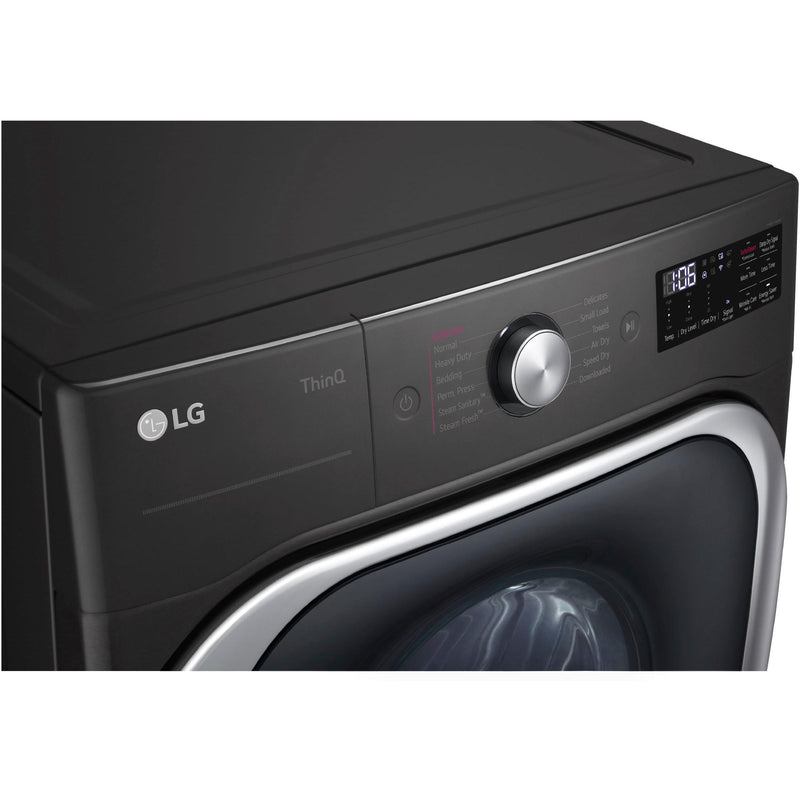 LG 9.0 Cu. Ft. Electric Dryer with Steam and Built-In Intelligence DLEX8900B IMAGE 3