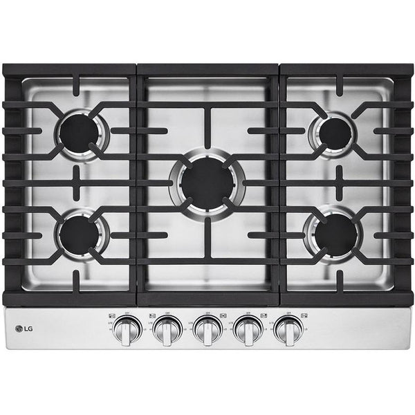 LG 30-inch Built-in Gas Cooktop CBGJ3023S IMAGE 1