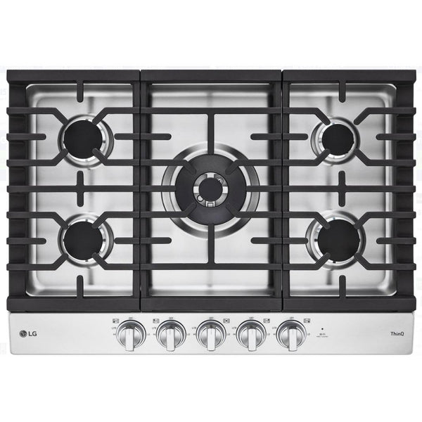 LG 30-inch Built-in Gas Cooktop with ThinQ® Technology CBGJ3027S IMAGE 1
