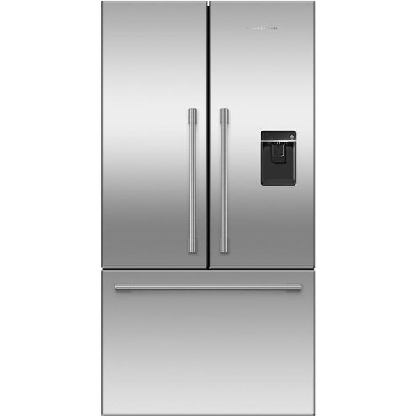 Fisher & Paykel 36-inch, 20.1 cu. ft. Freestanding French 3-Door Refrigerator with Ice and Water Dispensing System RF201AHUSX1 IMAGE 1