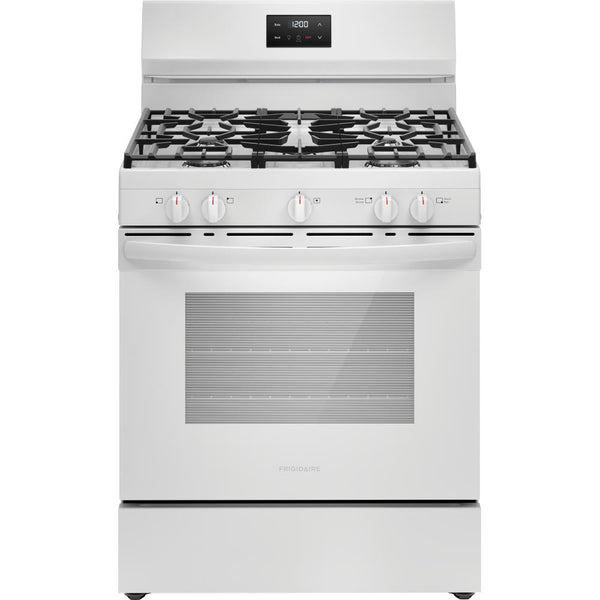 Frigidaire 30-inch Freestanding Gas Range with 5 Burners FCRG3052BW IMAGE 1
