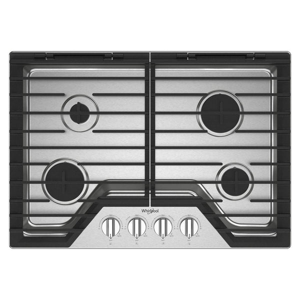 Whirlpool 30-inch Built-in Gas Cooktop with EZ-2-Lift™ Hinged Cast-Iron Grates WCGK5030PS IMAGE 1