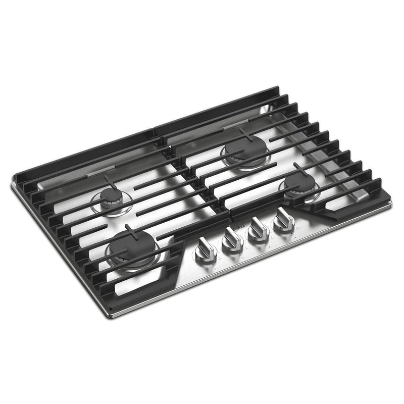 Whirlpool 30-inch Built-in Gas Cooktop with EZ-2-Lift™ Hinged Cast-Iron Grates WCGK5030PS IMAGE 3