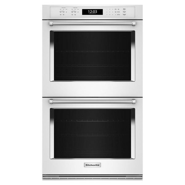 KitchenAid 30-inch, 10 cu. ft. Built-in Double Wall Oven with Air Fry KOED530PWH IMAGE 1