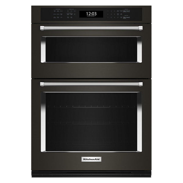 KitchenAid 27-inch, 5.7 cu. ft. Built-in Combination Wall Oven with Microwave with Air Fry KOEC527PBS IMAGE 1