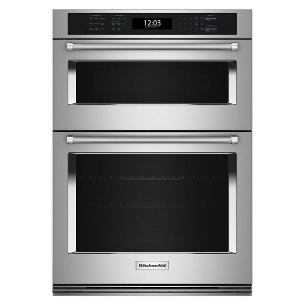 KitchenAid 30-inch, 6.4 cu. ft. Built-in Combination Wall Oven with Microwave with Air Fry KOEC530PSS IMAGE 1