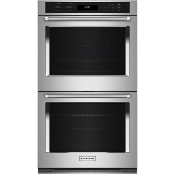 KitchenAid 30-inch, 10 cu. ft. Built-in Double Wall Oven with Air Fry KOED530PPS IMAGE 1