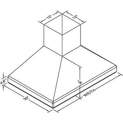 Vent-A-Hood 42-inch Wall Mount Range Hood SEPIH18-242SS IMAGE 2