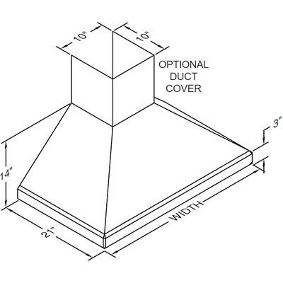 Vent-A-Hood 36-inch Wall Mount Range Hood SLDH14-136SS IMAGE 2