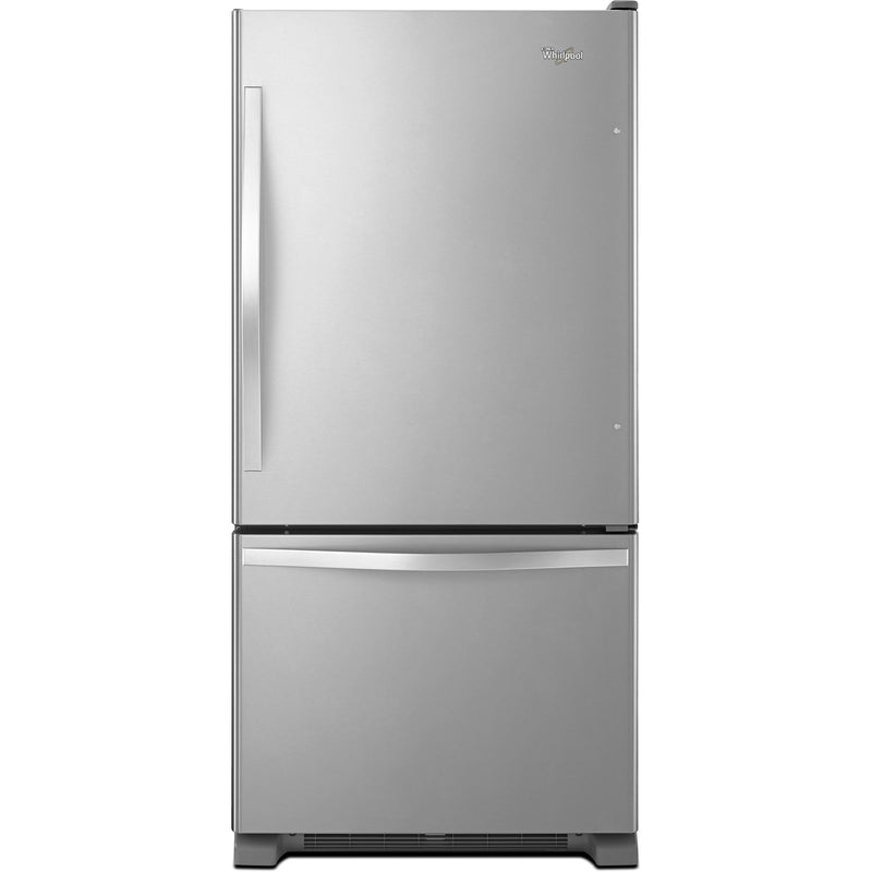 Whirlpool 33-inch, 22 cu. ft. Bottom Freezer Refrigerator with Icemaker WRB322DMBM IMAGE 1