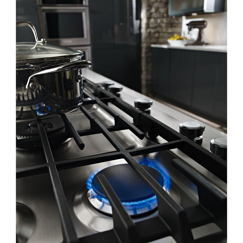 KitchenAid 30-inch Built-In Gas Cooktop with Even-Heat™ Burner KCGS550ESS IMAGE 5
