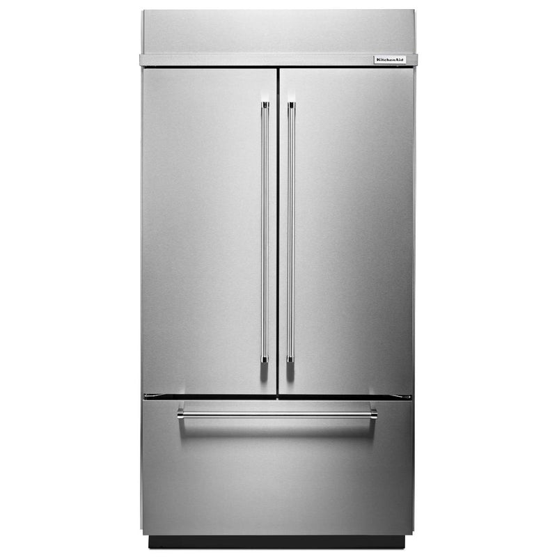 KitchenAid 43-inch, 24.2 cu.ft. Built-in French 3-Door Refrigerator with Platinum Interior Design KBFN502ESS IMAGE 1