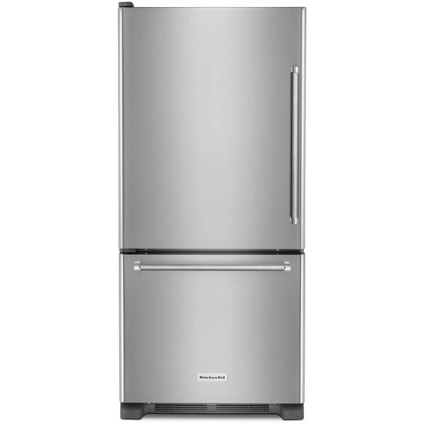 KitchenAid 30-inch, 18.7 cu. ft. Bottom Freezer Refrigerator KRBL109ESS IMAGE 1