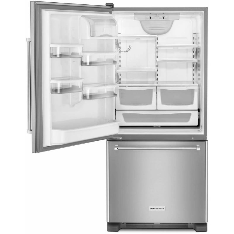 KitchenAid 30-inch, 18.7 cu. ft. Bottom Freezer Refrigerator KRBL109ESS IMAGE 2