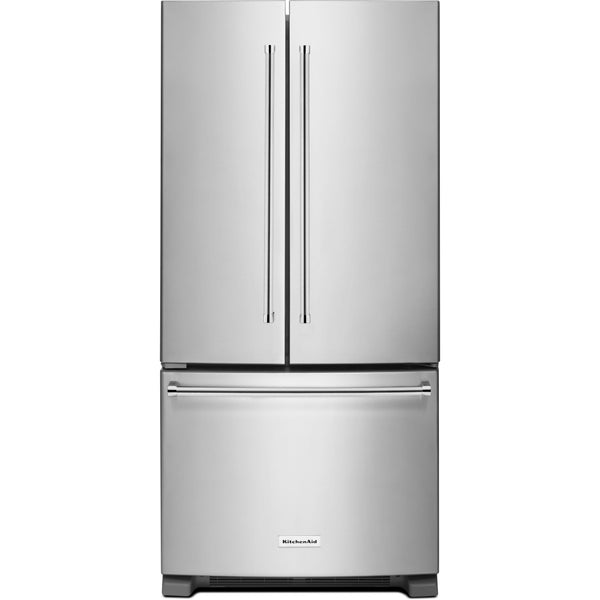 KitchenAid 33-inch, 22 cu. ft. Freestanding French 3-Door Refrigerator with Internal Water Dispenser KRFF302ESS IMAGE 1