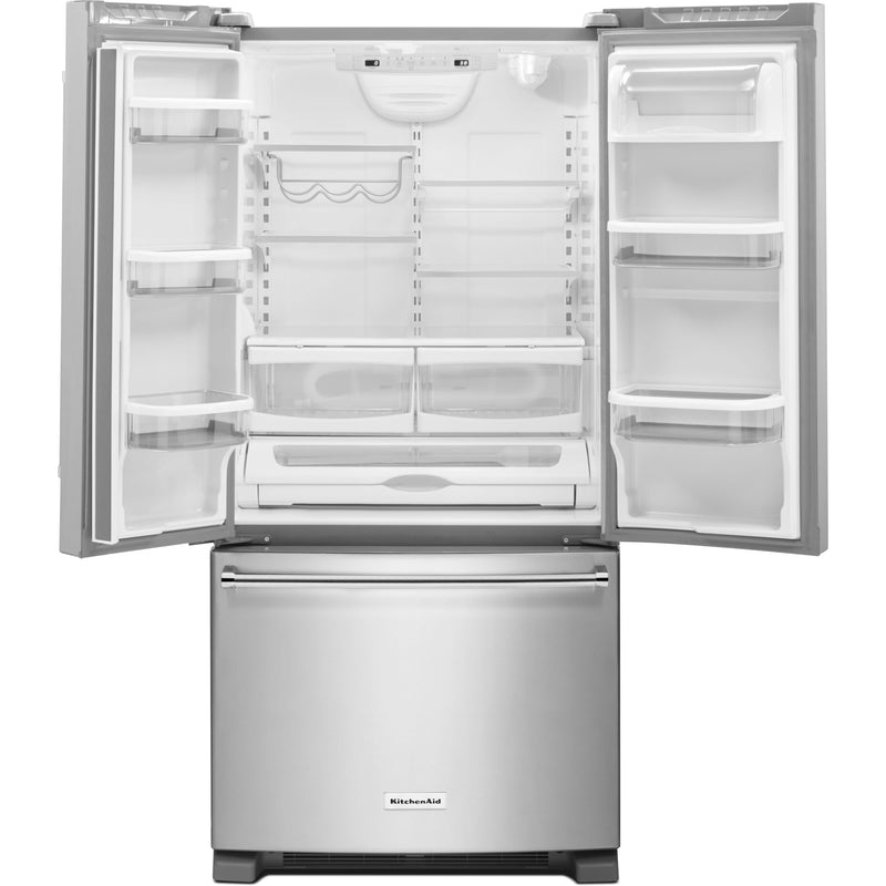 KitchenAid 33-inch, 22 cu. ft. Freestanding French 3-Door Refrigerator with Internal Water Dispenser KRFF302ESS IMAGE 2