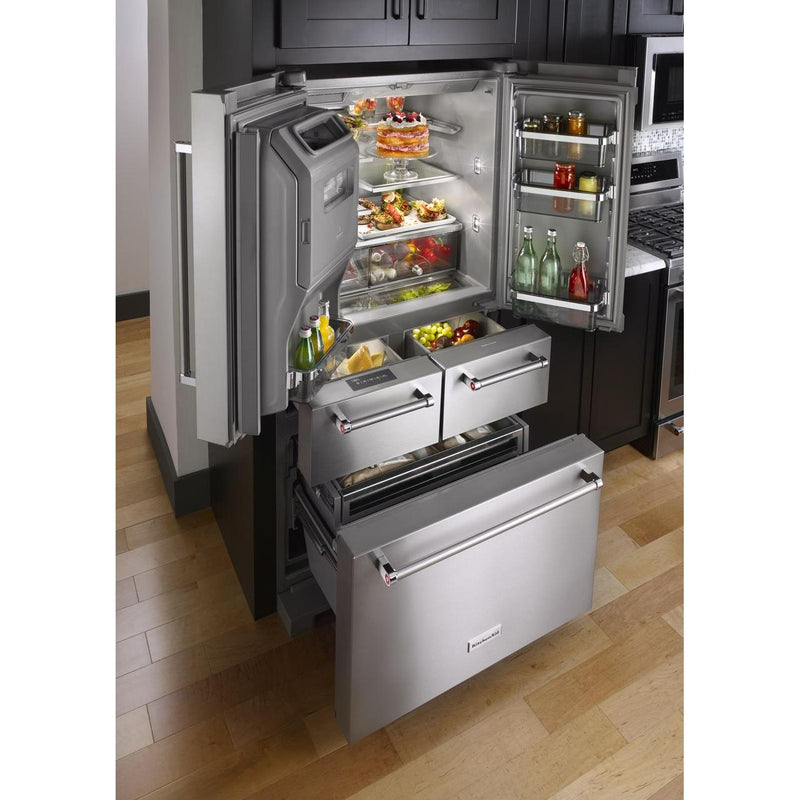 KitchenAid 36-inch, 25.8 cu. ft. French 5-Door Refrigerator with Ice and Water KRMF706ESS IMAGE 15