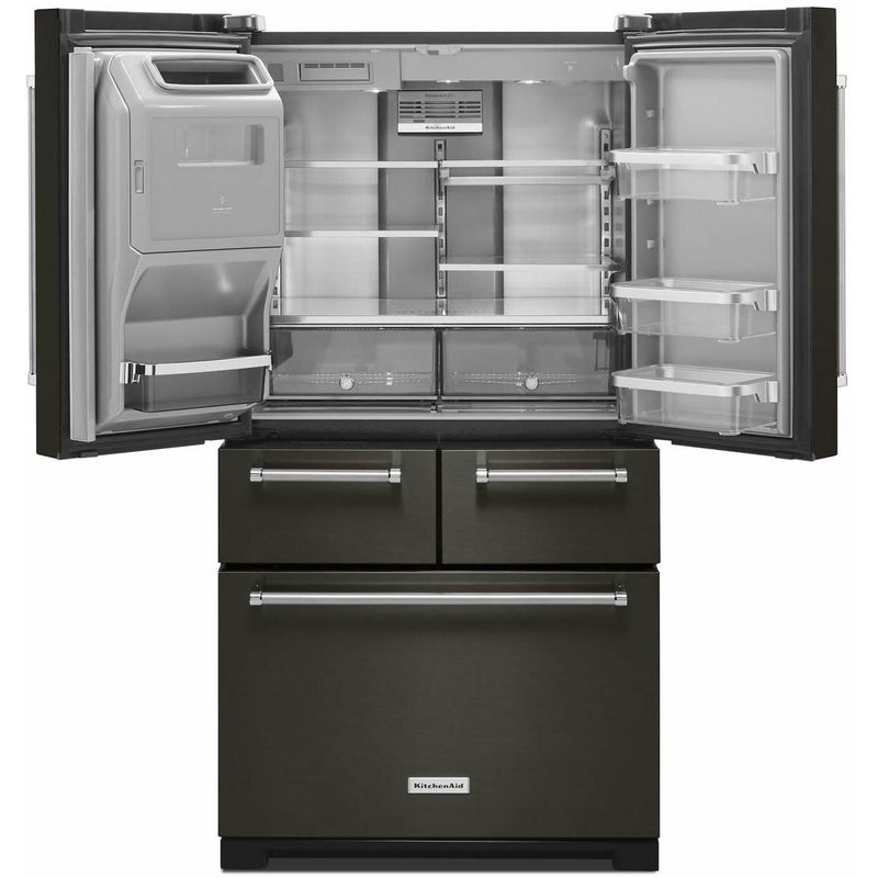 KitchenAid 36-inch, 25.8 cu. ft. French 5-Door Refrigerator with Ice and Water KRMF706EBS IMAGE 2
