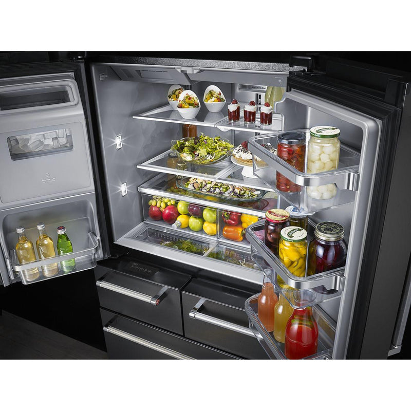 KitchenAid 36-inch, 25.8 cu. ft. French 5-Door Refrigerator with Ice and Water KRMF706EBS IMAGE 8