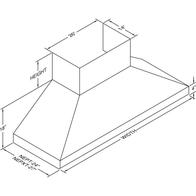 Vent-A-Hood 60-inch Wall Mount Range Hood NEPTH18-460SS IMAGE 2