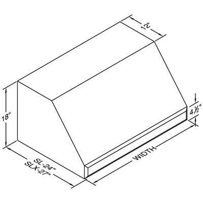 Vent-A-Hood 66-inch Wall Mount Range Hood SLH18-466SS IMAGE 2