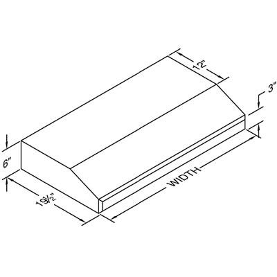 Vent-A-Hood 42-inch Under-Cabinet Range Hood SLH6-K42WH IMAGE 2