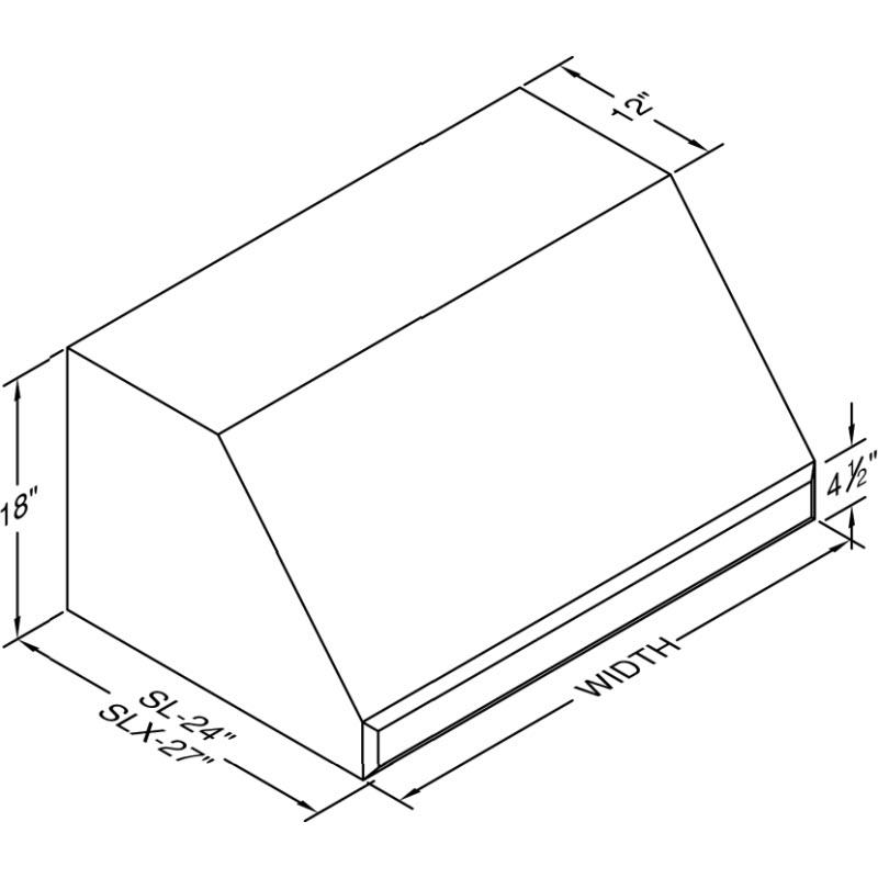 Vent-A-Hood 42-inch Wall Mount Range Hood SLXH18-242SS IMAGE 2