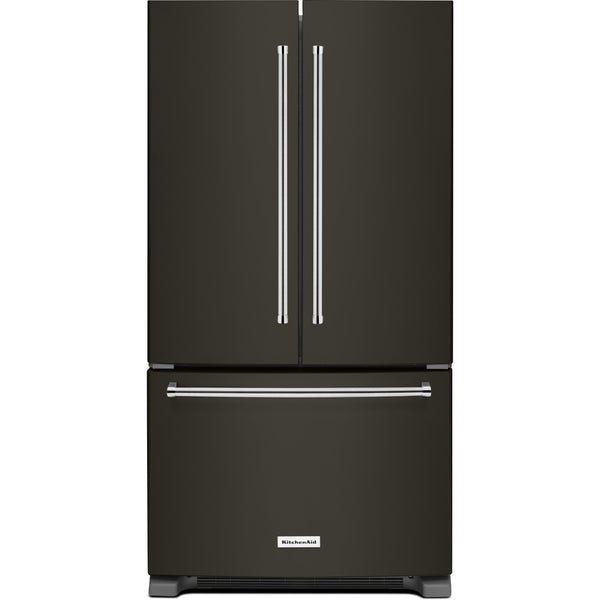 KitchenAid 36-inch, 22 cu.ft. Counter-Depth French 3-Door Refrigerator with Interior Water Dispenser KRFC302EBS IMAGE 1