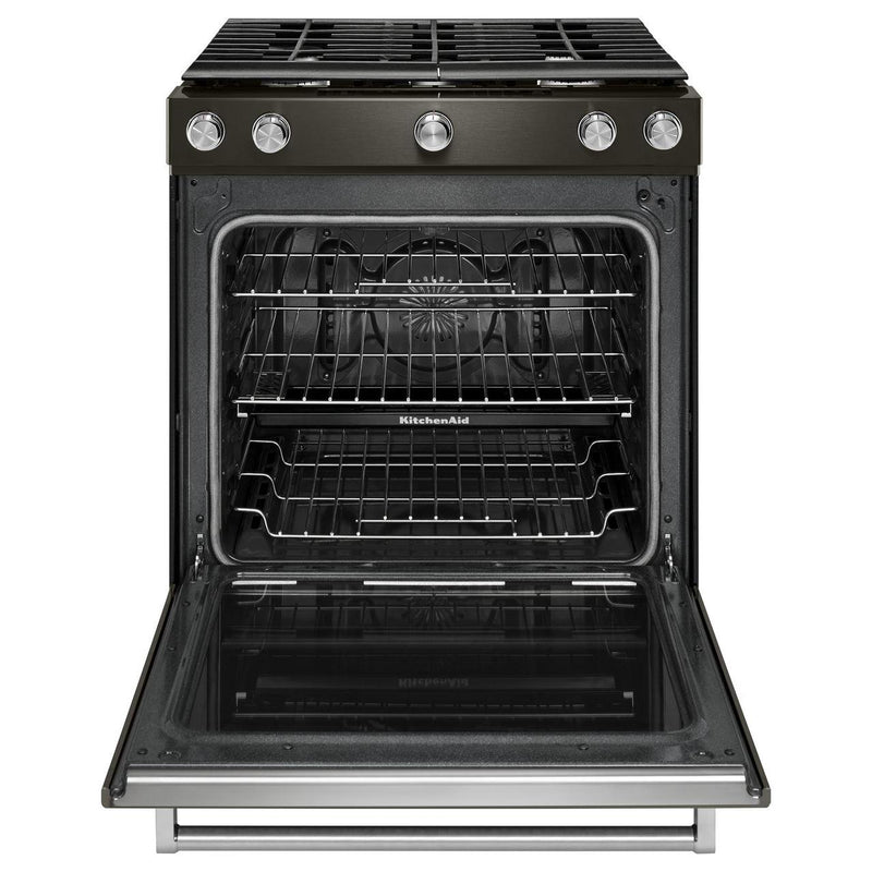 KitchenAid 30-inch Slide-In Gas Range KSGG700EBS IMAGE 2