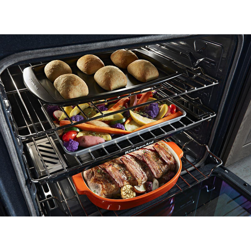KitchenAid 30-inch Slide-In Electric Range with Even-Heat™ True Convection YKSEG700EBS IMAGE 2