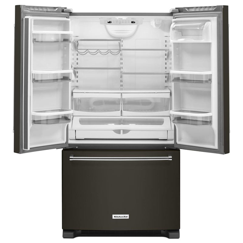 KitchenAid 36-inch, 20 cu. ft. French 3-Door Refrigerator with Interior Water Dispenser KRFC300EBS IMAGE 2