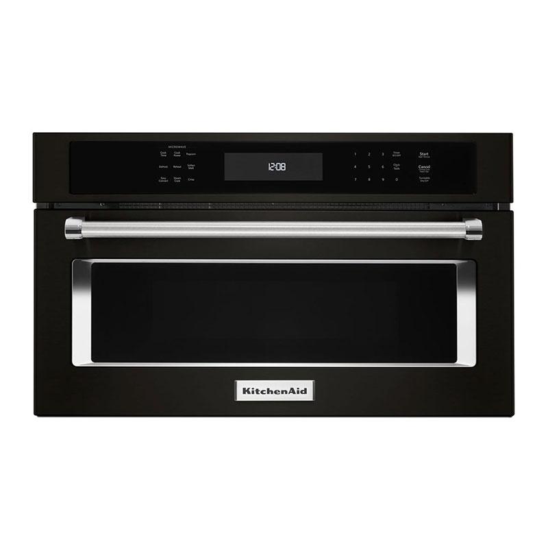 KitchenAid 27-inch, 1.4 cu. ft. Built-in Microwave Oven with Convection KMBP107EBS IMAGE 1