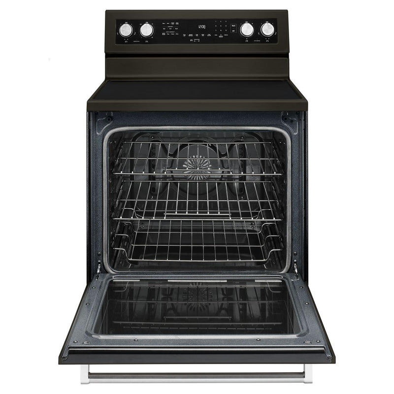 KitchenAid 30-inch, Freestanding Electric, Range with Even-Heat™ YKFEG500EBS IMAGE 2