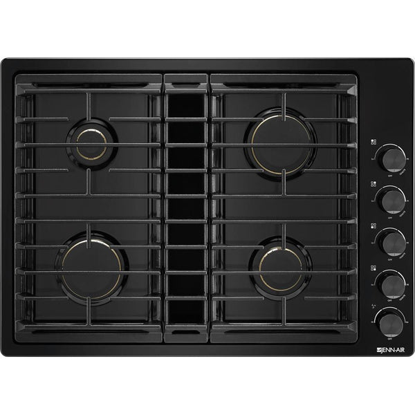JennAir 30-inch Built-In Gas Cooktop with Downdraft Ventilation System JGD3430GB IMAGE 1