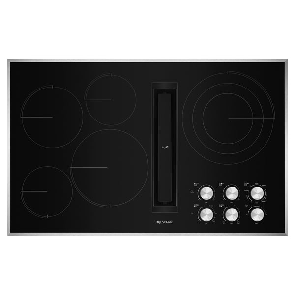 JennAir 36-inch Built-In Electric Cooktop with JX3™ Downdraft Ventilation JED3536GS IMAGE 1