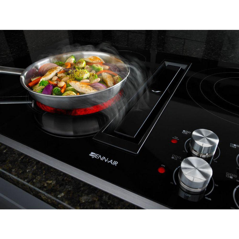 JennAir 36-inch Built-In Electric Cooktop with JX3™ Downdraft Ventilation JED3536GS IMAGE 3