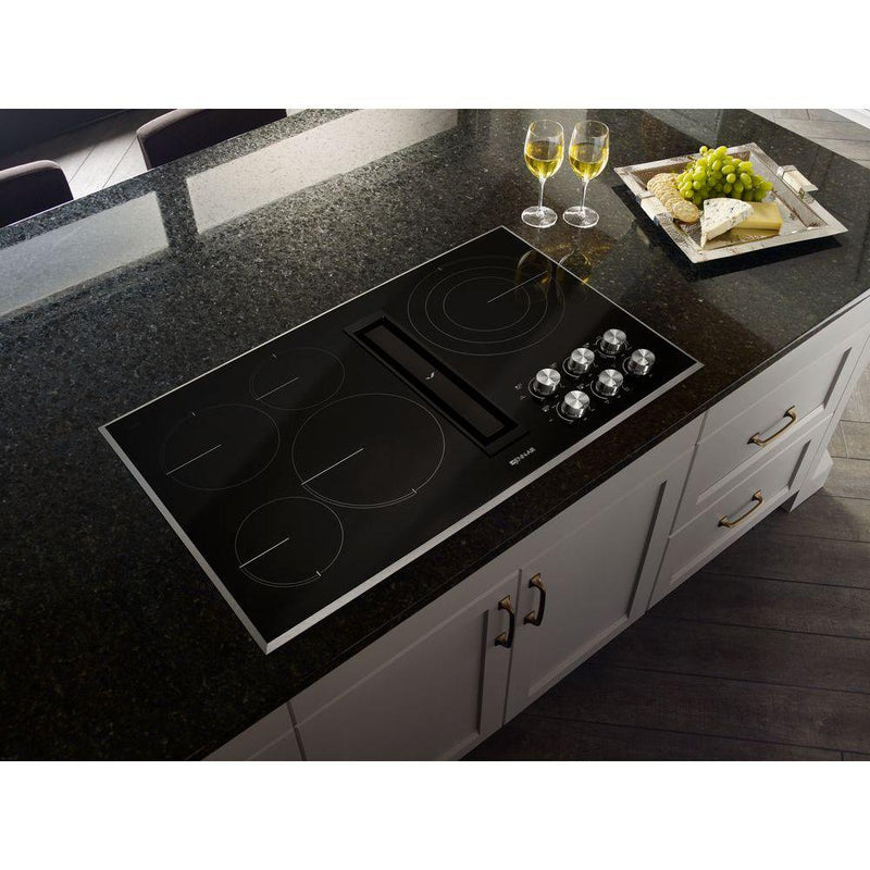 JennAir 36-inch Built-In Electric Cooktop with JX3™ Downdraft Ventilation JED3536GS IMAGE 4