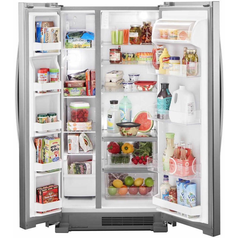 Whirlpool 33-inch, 21.7 cu. ft. Freestanding Side-by-side Refrigerator with Adaptive Defrost WRS312SNHM IMAGE 3
