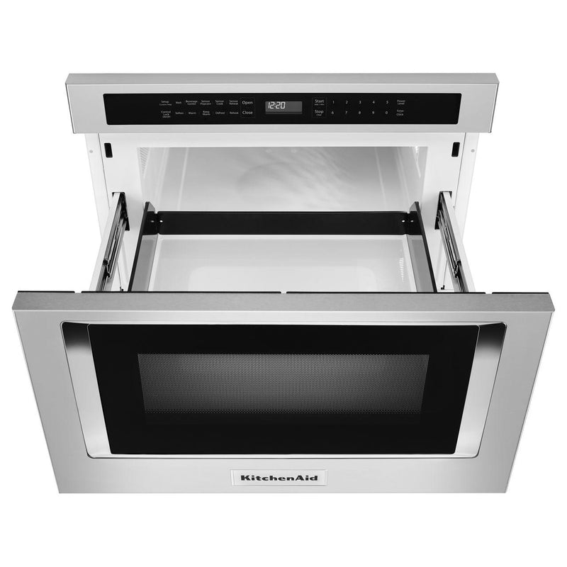 KitchenAid 24-inch, 1.2 cu. ft. Under-Counter Microwave Oven Drawer KMBD104GSS IMAGE 2