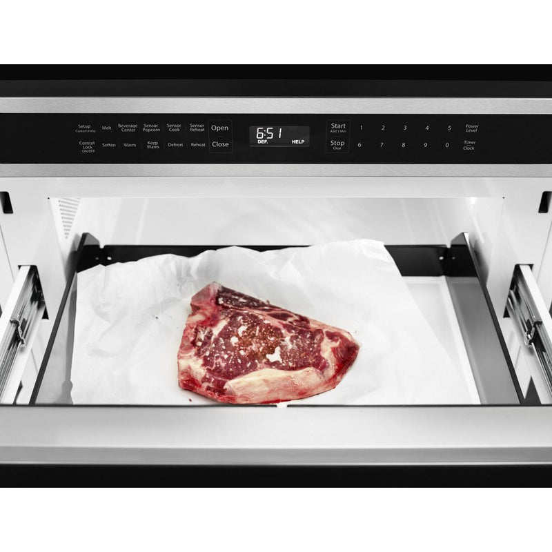 KitchenAid 24-inch, 1.2 cu. ft. Under-Counter Microwave Oven Drawer KMBD104GSS IMAGE 4